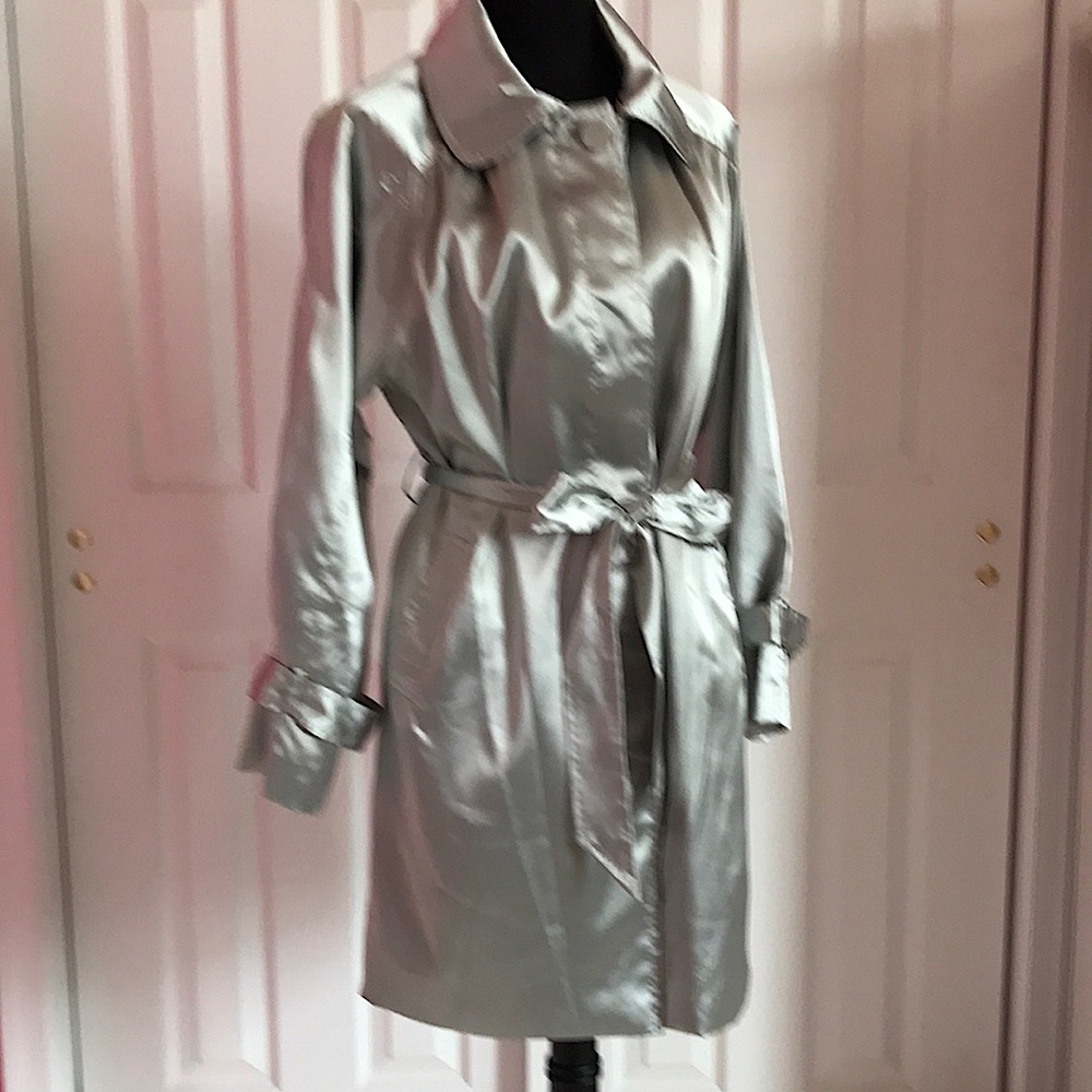 Silver jacket.